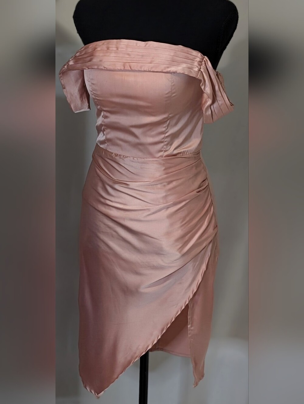 NWT Fashion Nova Still Have Your Satin Midi Dress Blush Pink S